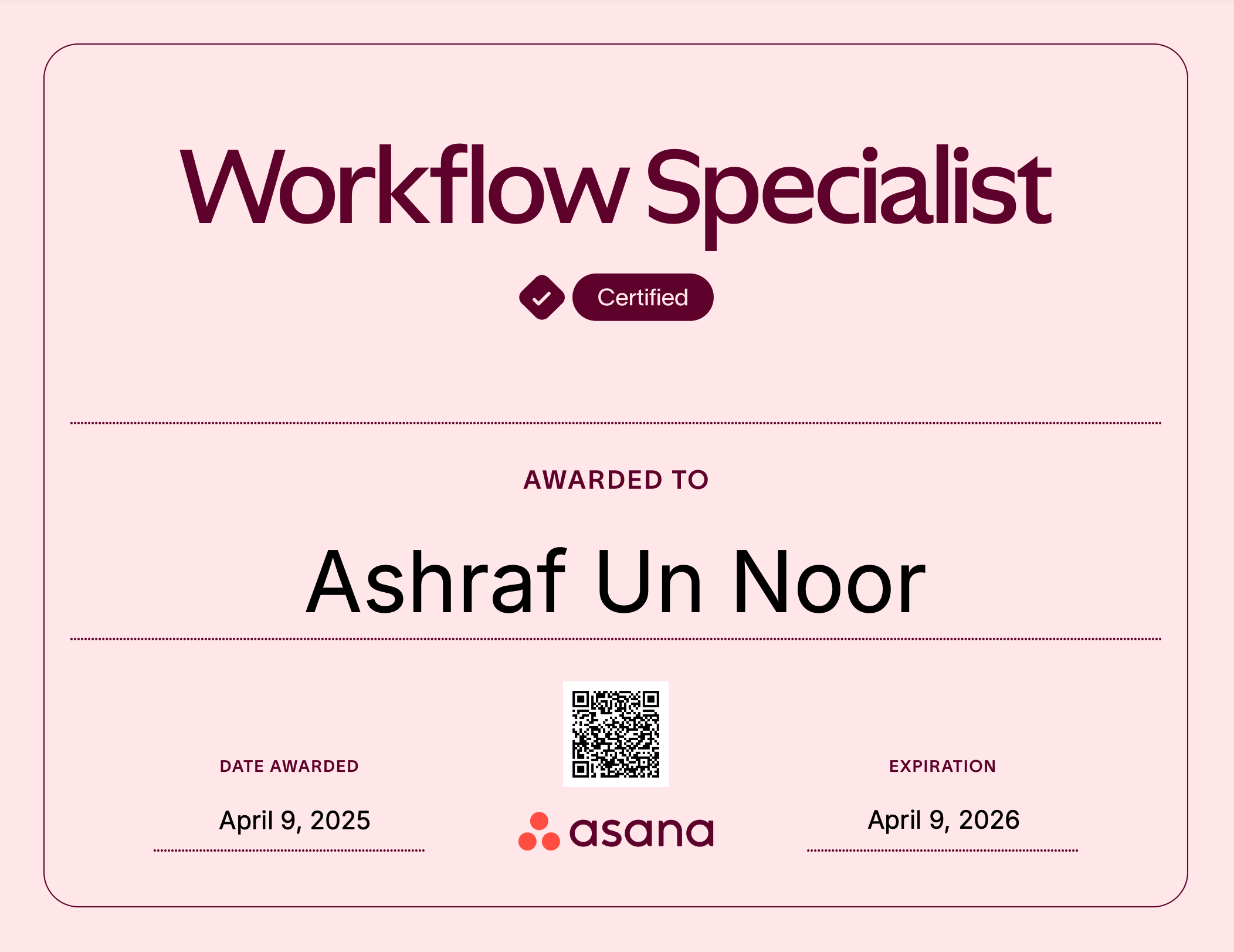 Certification